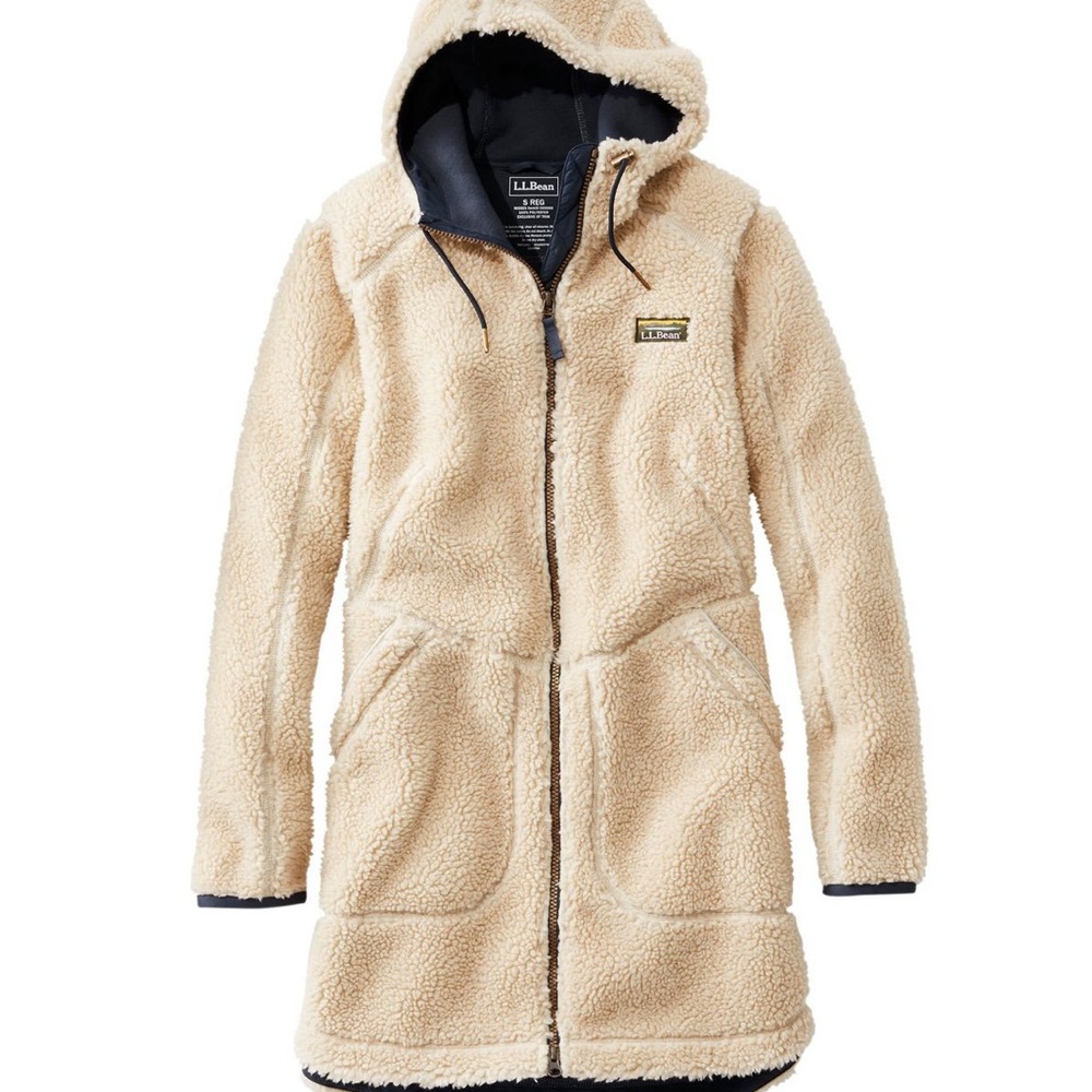 Women’s LL Bean Mountain Pile Fleece Coat Mint Green XXS